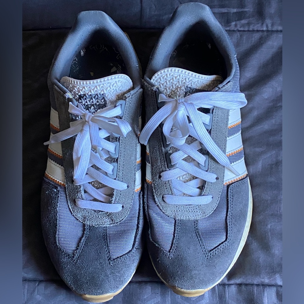 Adidas Gray and White Sneakers